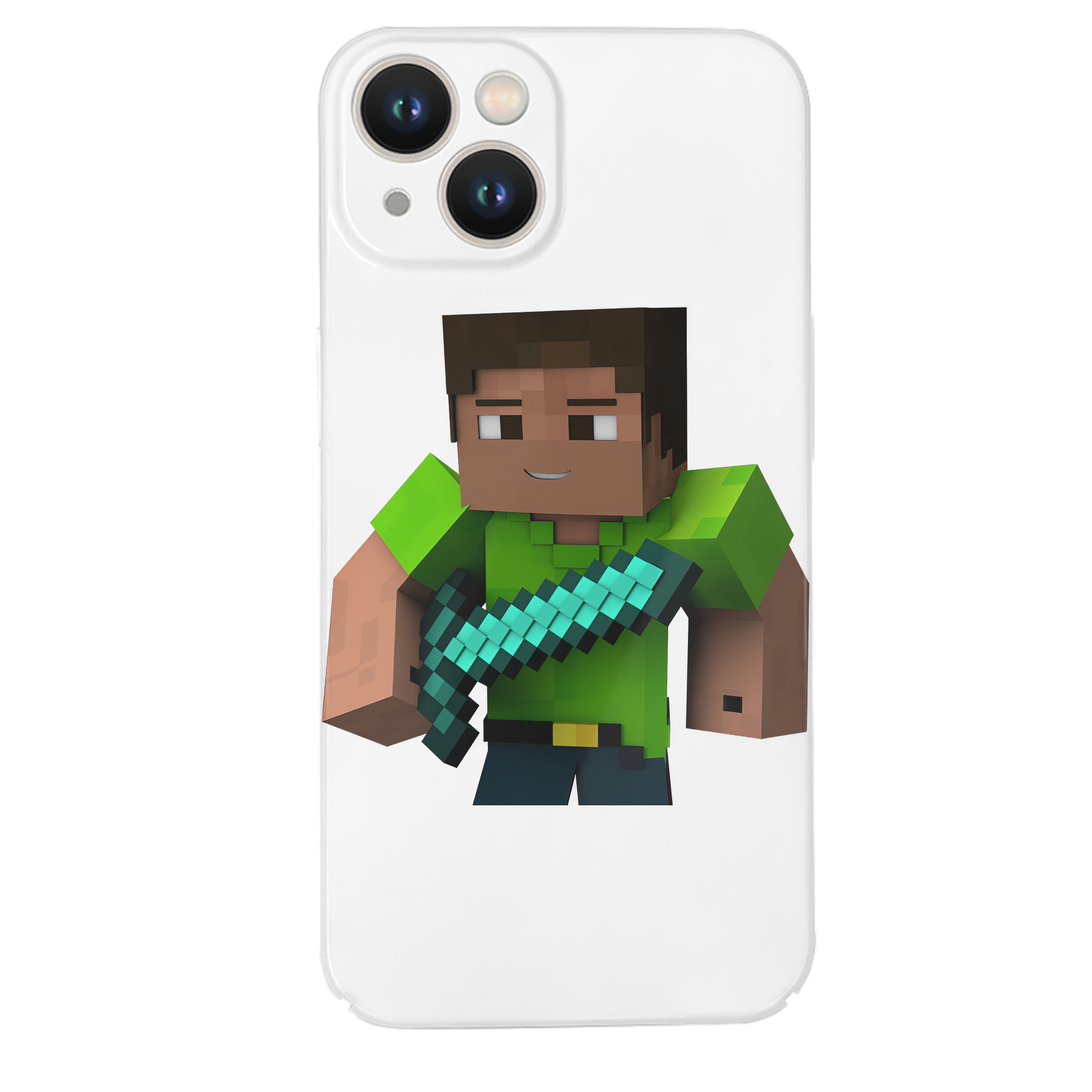 （画像用） マインクラフト ブロックの世界 Minecraft MC Block world 【iPhone 14シリーズ対応】ハードケース